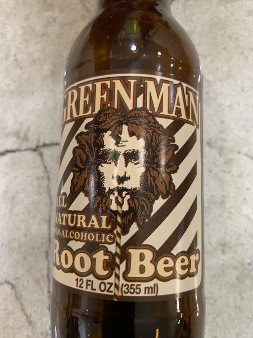 Green Man Root Beer bottle