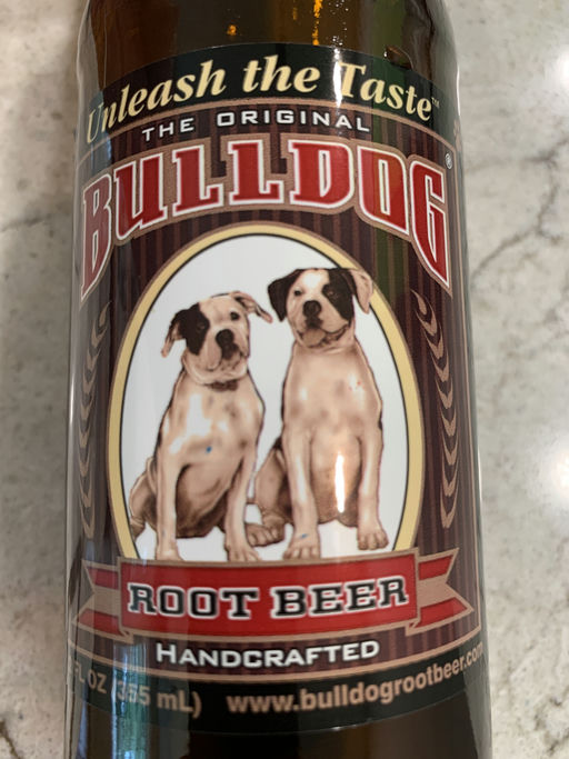 Bulldog Root Beer bottle