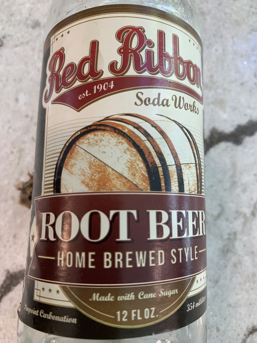 Red Ribbon Root Beer bottle