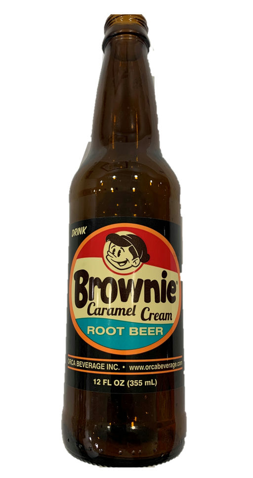 Brownie Carmel Crème Root Beer bottle