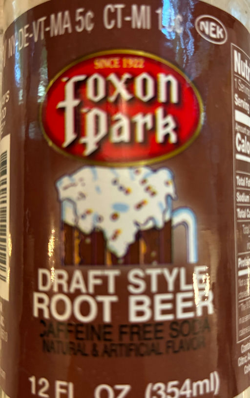 Foxon Park Draft Style Root Beer bottle